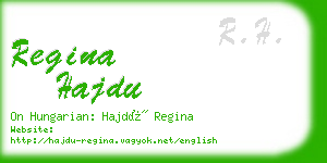 regina hajdu business card